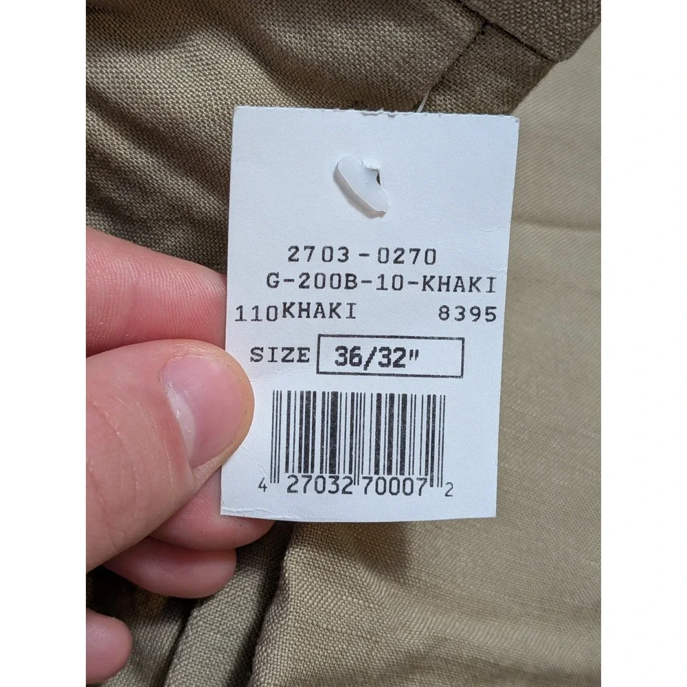 Phat Farm Mens Pants G-200B Khaki 36x32 Linen Wide Leg Breathable Pockets Y2K